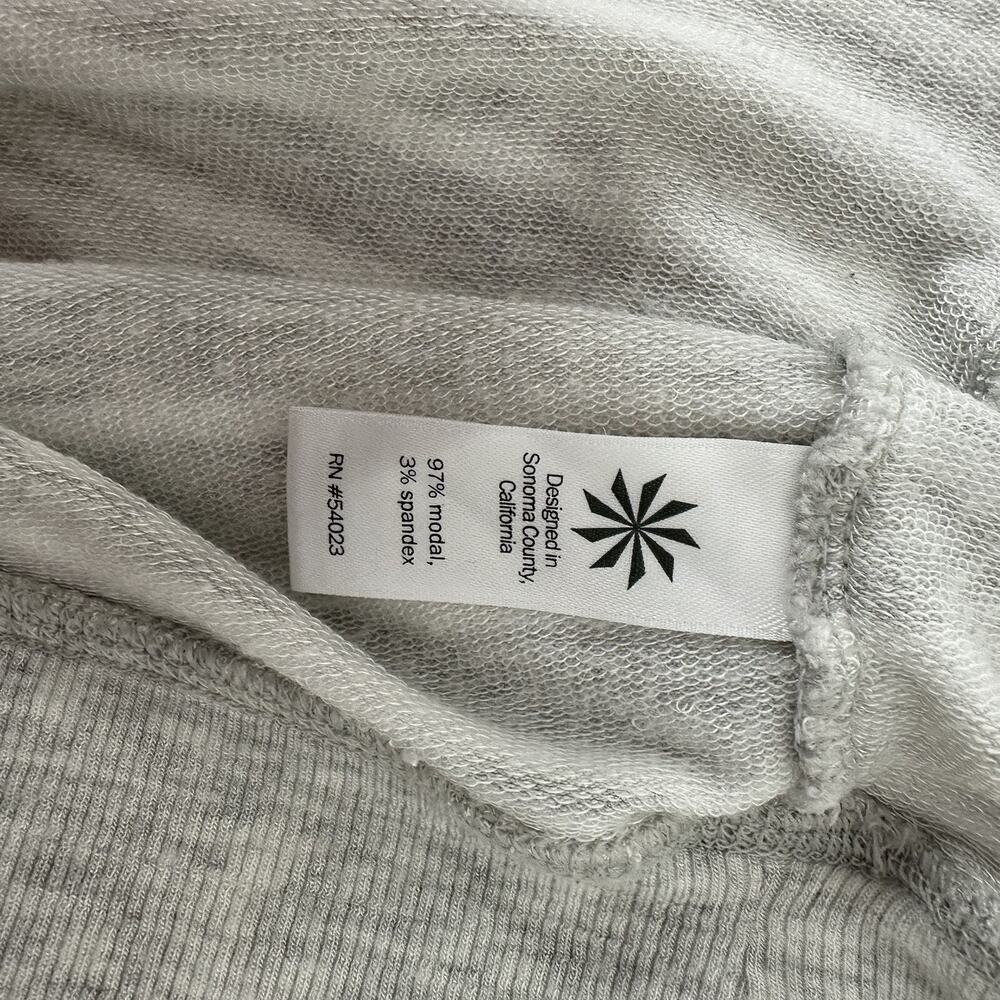 Athleta Dress Womens Large Gray Striped Criss Cross Sweatshirt Lagenlook Casual - Picture 9 of 15